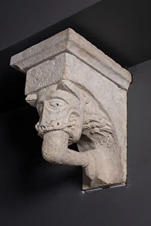 Corbel with Animal Mask with Teeth Fastened on Human Leg from the Monastery Church of