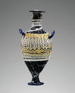 Ancient Mediterranean Prints: Core-formed Dark Blue Amphoriskos, 3rd-1st century BC. Creator: Unknown