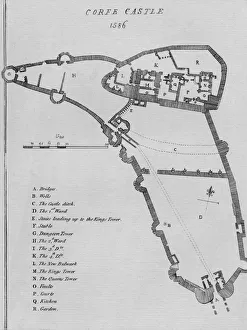 Boundary Prints: Corfe Castle, 1586. Artist: Ralph Treswell