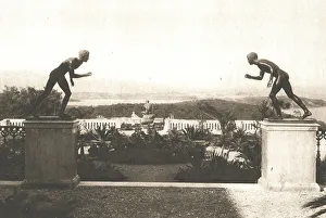 Corfou et l'Achilleion; les jardins de l'Achilleion vus de la villa. 1916. Creator: B. Borri