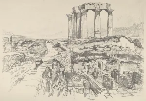 Pennell Joseph Prints: Corinth, towards the Gulf, 1913. Creator: Joseph Pennell