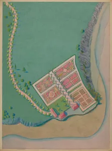 Goldbaum Meyer Prints: Corlaer Estate and Garden, c. 1936. Creator: Meyer Goldbaum