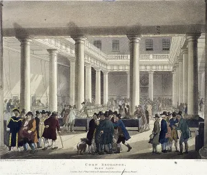 Augustus Charles Prints: Corn Exchange, London, 1808. Artist: Augustus Charles Pugin