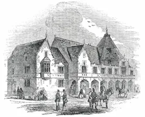 Market Hall Prints: The Corn Exchange and Market Hall, just erected at Lichfield, 1850. Creator: Unknown