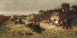 Corn Husking at Nantucket, ca. 1875. Creator: Eastman Johnson