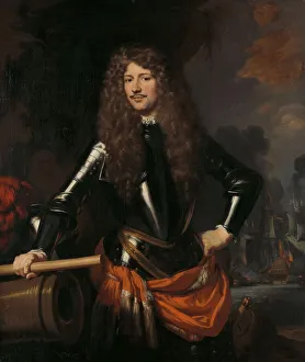 Lieutenant Admiral Prints: Cornelis Evertsen, Lieutenant-Admiral of Zeeland, 1680. Creator: Nicolaes Maes