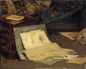 Verhaeren Prints: Corner of the atists studio, 1849-1924. Creator: Verhaeren, Alfred (1849-1924)