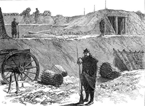 Baskets Prints: Corner of bastion occupied by Bourgeois - Garde Sedentaire