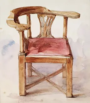 Seat Prints: Corner Chair, c1837-1867. Creator: John Phillip