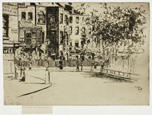 Chelsea Kensington And Chelsea London England Collection: The Corner of Cheyne Walk, Chelsea, 1888-89. Creator: Theodore Roussel