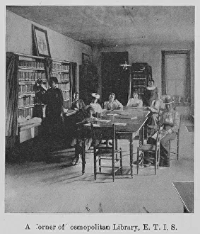 A corner of Cosmopolitan Library, E. T. I. S. 1903. Creator: Unknown