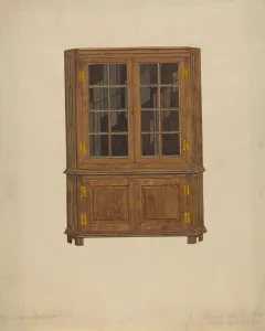 Corner Cupboard, 1935 / 1942. Creator: Edward A Darby