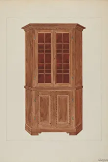 Corner Cupboard Prints: Corner Cupboard, c. 1937. Creator: George Fairbanks