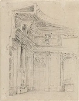 Gabriel Jacques De Saint Aubin Prints: Corner of a Drawing Room. Creator: Gabriel de Saint-Aubin