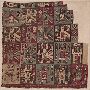 Middle Horizon Prints: Corner Fragment, Probably from a Tunic, 700-1100 A. D Creator: Unknown