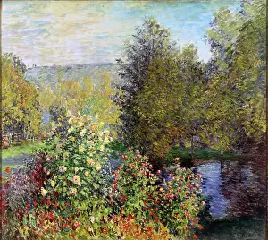 Sunny Prints: Corner of the Garden at Montgeron, 1877. Creator: Claude Monet