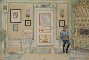 Larsson Carl Prints: In the Corner. From A Home (26 watercolours), 1895. Creator: Carl Larsson