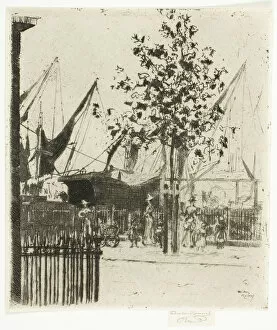 Large Gallery: The Corner of Luna Street, Chelsea Embankment, 1888-89. Creator: Theodore Roussel