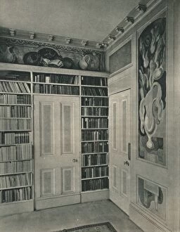 Storage Gallery: Corner of Mrs. St. John Hutchinsons Drawing Room, Regents Park. Panels by Duncan Grant, 1928