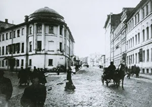 State Scientific A Prints: The corner of Povarskaya Street and Bolshaya Molchanovka Street in Moscow, 1912-1914