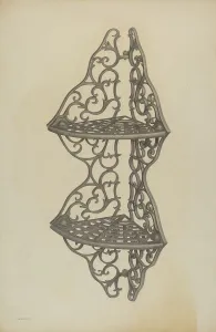 Corner Shelf Bracket, c. 1940. Creator: Milton Grubstein