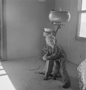 Corner of Soper kitchen, Malheur County, Oregon, 1939. Creator: Dorothea Lange