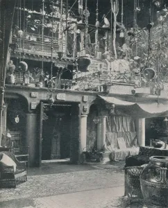 Studio Volume 10 Prints: A Corner in the studio of Mr. Louis C. Tiffany, 1897