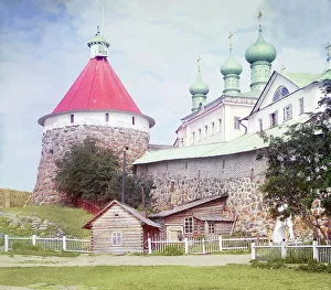 Stone Wall Prints: Corner tower of the Trinity Cathedral in the Solovetsky Monastery