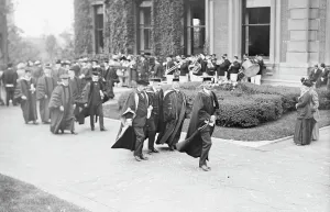 Cornerstone laying 6/7/11; N.M. Butler; Seth Low, 1911. Creator: Bain News Service