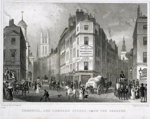 Lacey Prints: Cornhill, London, 1830. Artist:s Lacey