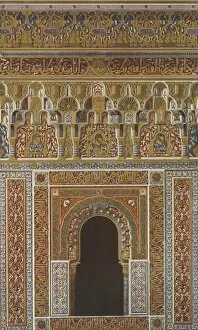 Alhambra Granada Collection: Cornice and window in the centre of the Facade of the Mosque, 1907. Creator: Unknown