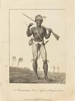 Blake William Gallery: A Coromantyn Free Negro, or Ranger, armed, 1793. Creator: William Blake