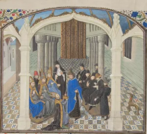 Book Art Prints: The coronation of Baldwin II on 1118