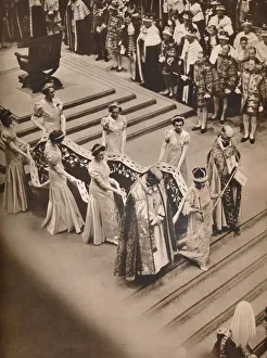 The Coronation Ceremony in the Abbey: The Queens Procession, 1937