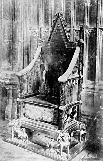 Throne Prints: Coronation Chair, between c1910 and c1915. Creator: Bain News Service