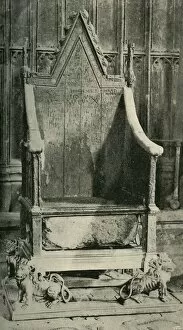 Plantagenet Gallery: The Coronation Chair, Containing the Ancient Stone, 1902. Creator: Unknown