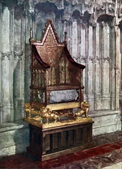 The Coronation Chair, with the Stone of Scone, Westminster Abbey, London, 1937 The Coronation Chair, with the Stone of Scone, Westminster Abbey, London, 1937