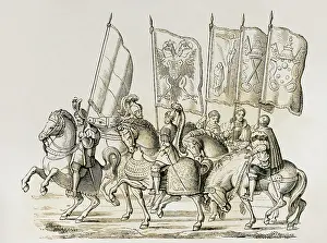 Coronation of Charles V, (1500-1558) as Holy Roman Emperor (1519-1556)...in 1530 (1878). Creator: Unknown