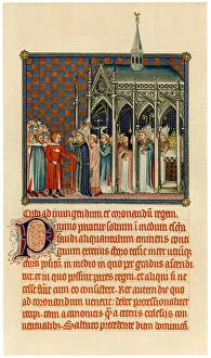 Cathedral Of Notre Dame De Reims Collection: Coronation of Charles V, c1365