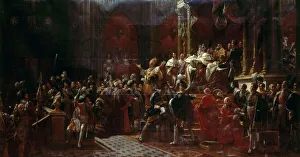 The Coronation of Charles X of France at Reims, May 29, 1825. Artist: Gerard, Francois Pascal Simon (1770-1837)
