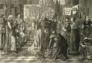 King Of Hungary Collection: Coronation at Cracow of Louis I of Hungary as King of Poland, (1370), 1890. Creator: Unknown