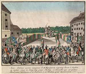 The coronation of Emperor Leopold II as King of Hungary in Pressburg on November 15, 1790, 1790