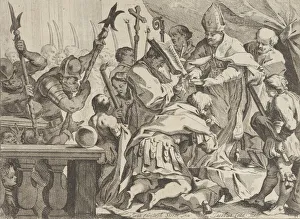 Holy Roman Emperor Gallery: Coronation of Emperor Othon Celebrated in San Ambrogio, Milan, ca. 1649. ca. 1649