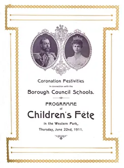 Mary Of Teck Prints: Coronation Festivities in connection with the Borough Council Schools, 1911, (1917)
