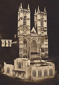 Floodlighting Prints: Coronation Floodlighting - Westminster Abbey, 1937