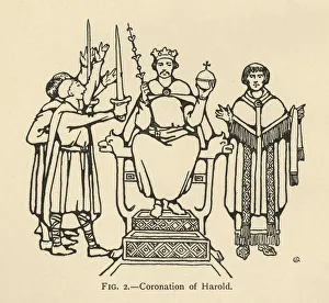 Harold Godwineson Prints: Coronation of Harold, (1931). Artist: Charles Henry Bourne Quennell