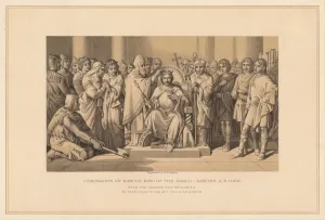 Harold Godwineson Prints: Coronation of Harold King of the Anglo-Saxons, A. D. 1066, (1878). Artist: W Ridgway