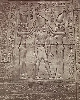Sandstone Prints: Coronation of the King: Bas-relief in the Temple of Edfu
