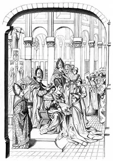 Images Dated 6th November 2007: The coronation of King Charles V of France (1337-1380), 14th century (1849).Artist: A Bisson