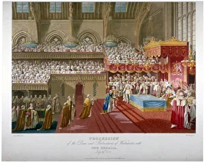 Dubourg Prints: Coronation of King George IV, Westminster Hall, London, 1821 (1824)